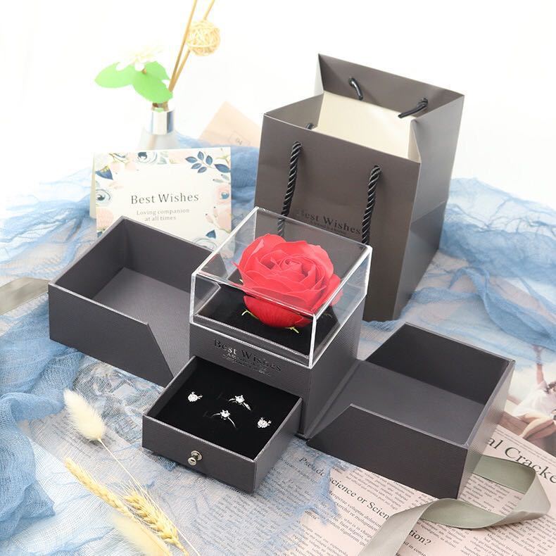 Plastic Eternal Flower Gift Box