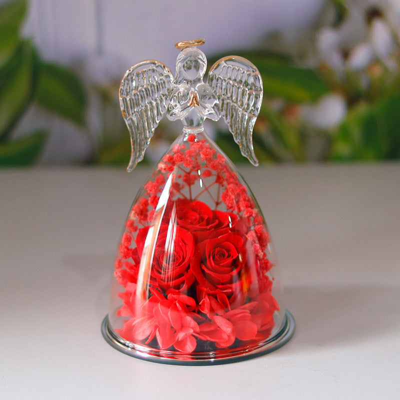 Angel Glass Cover Dried Rose