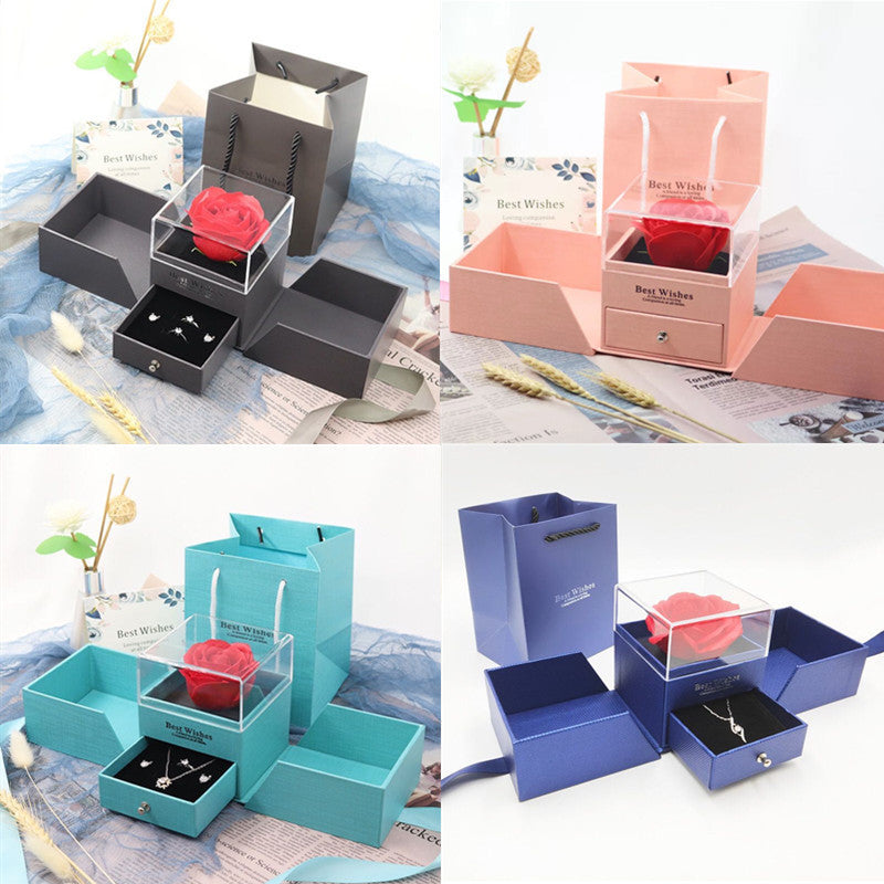 Plastic Eternal Flower Gift Box