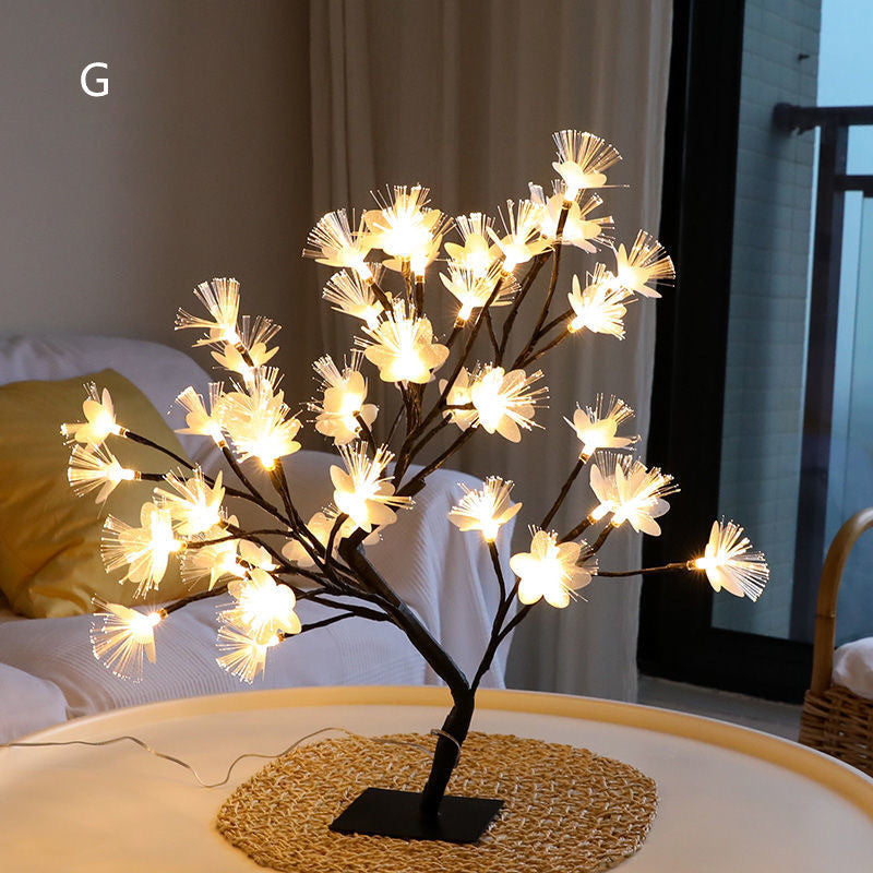 LED Fiber Optic Flower Tree Lamp