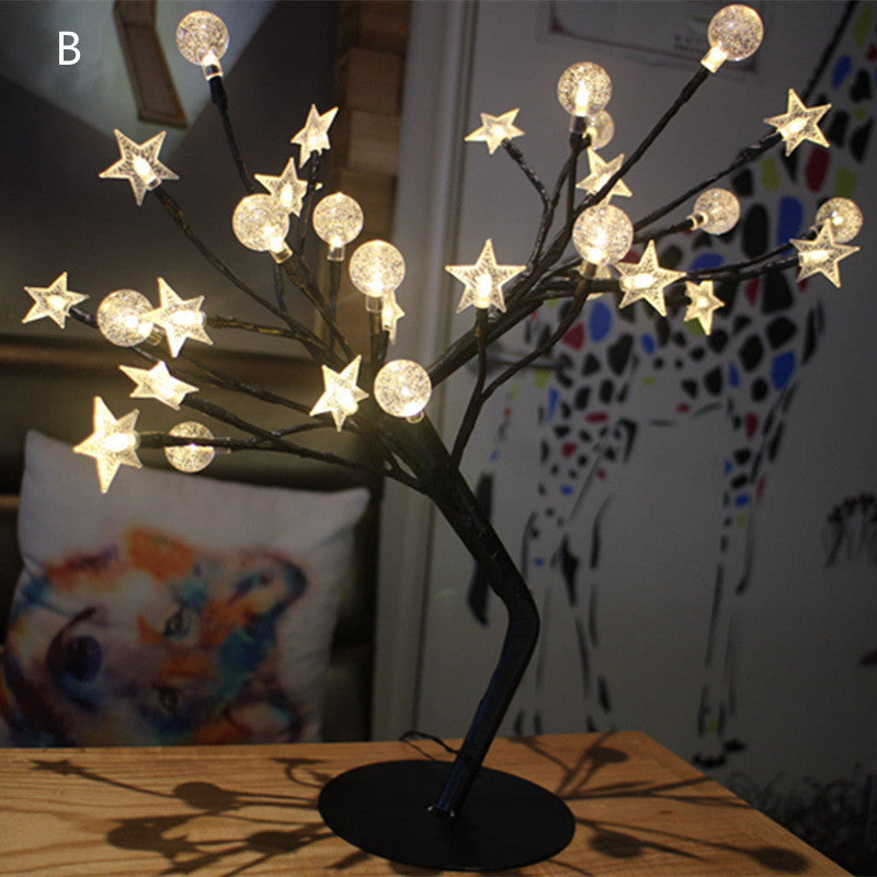 LED Fiber Optic Flower Tree Lamp