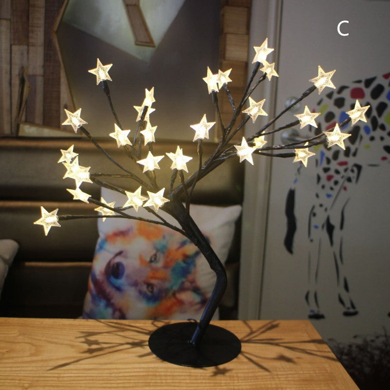 LED Fiber Optic Flower Tree Lamp