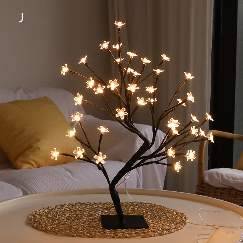 LED Fiber Optic Flower Tree Lamp