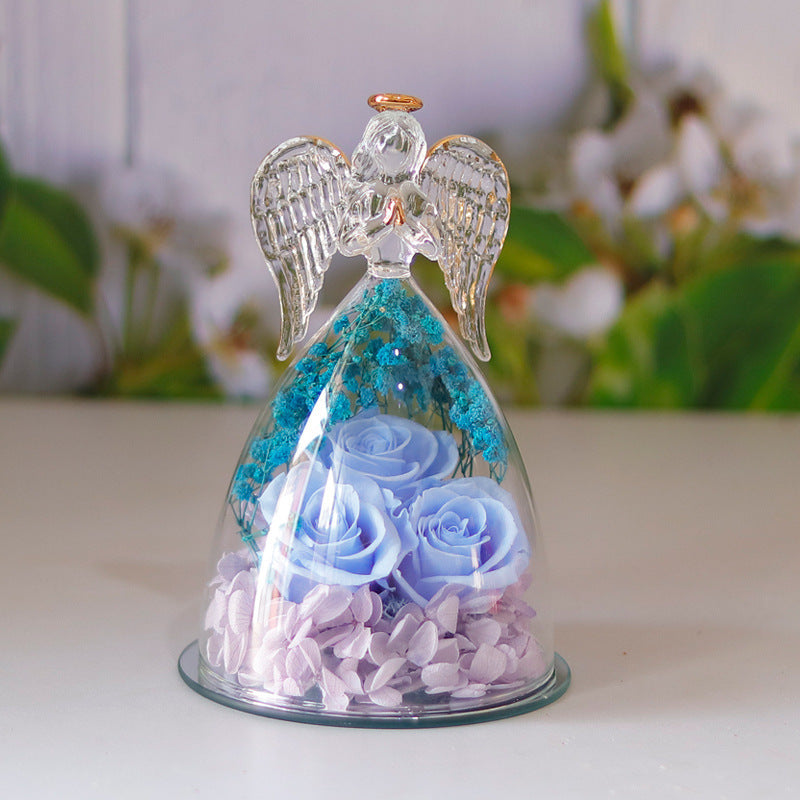 Angel Glass Cover Dried Rose